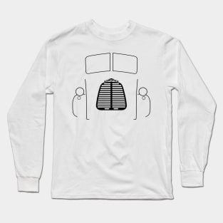 1950s Morris Commercial J-type van black outline graphic Long Sleeve T-Shirt